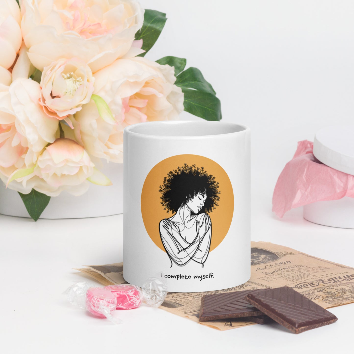 GWMS "I Complete Myself" White Glossy Mug