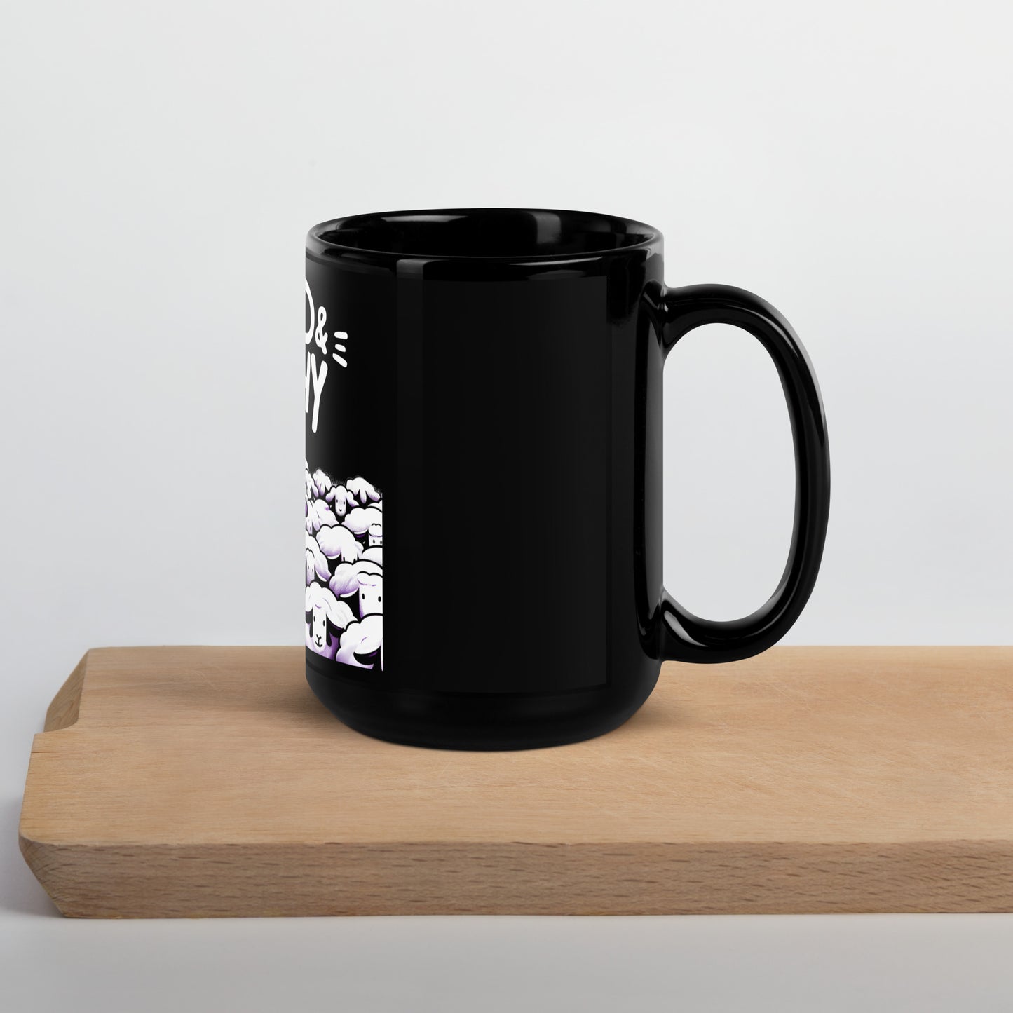 GWMS "Weird & Worthy" Black Glossy Mug