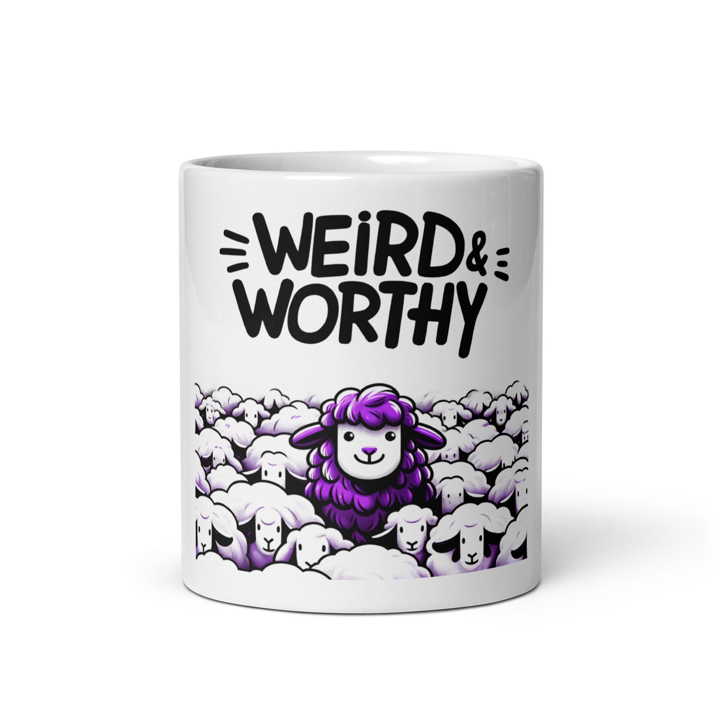 GWMS "Weird & Worthy" White Glossy Mug